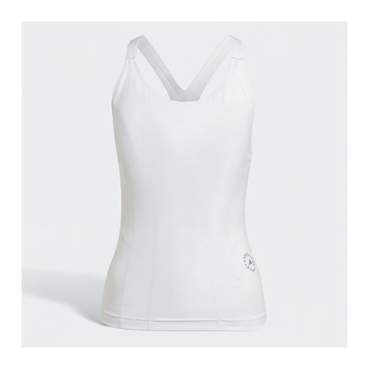 Adidas White Sleeveless Tank Top (HG6870-WHITE_PURPLE) Women