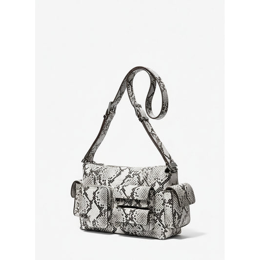 Michael Kors Snake Print Crossbody Bag Gray (30S5SM3L8T-MIDNIGHT-BLUE) Women