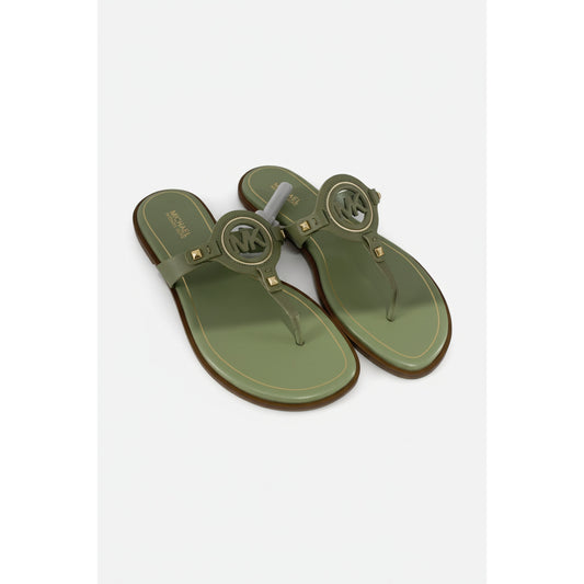 Michael Kors Logo Thong Sandals Olive Green (49R4AUFA1L-FERN-GREEN) Women