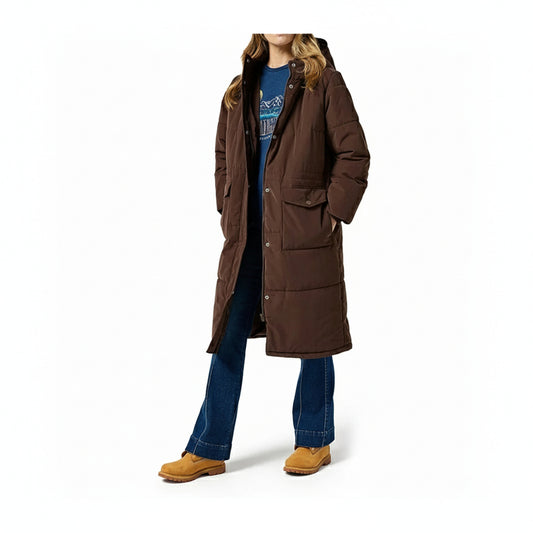 Wrangler Oversized Puffer Coat Mole Brown (112358031), Women