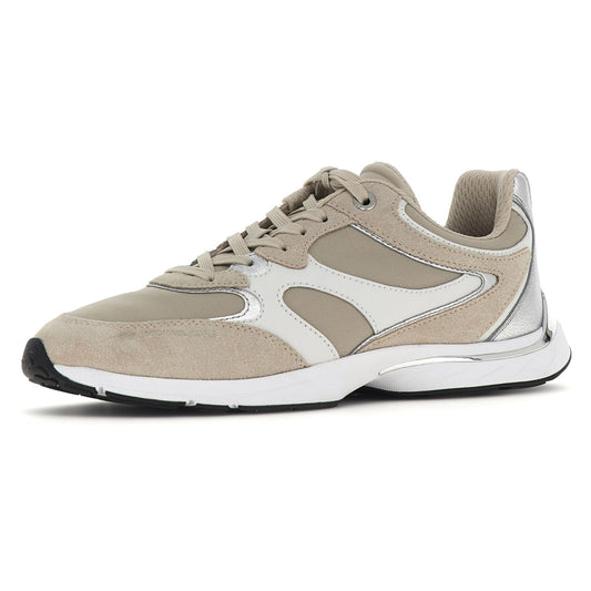 Michael Kors Beige White Running Sneakers (43S5RLFS1D-LIGHT-SAND) Women