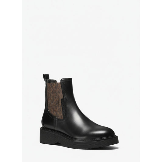 Michael Kors Chelsea Platform Boots Black Brown (49F3MLFE7L-BLACK_BROWN) Women