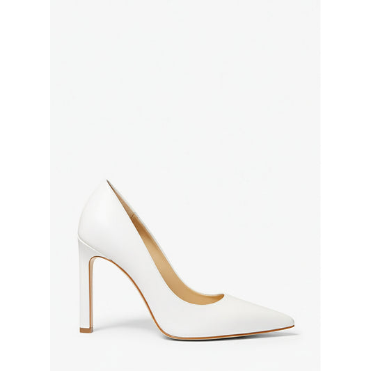 Michael Kors White Pointed Toe High Heel Pumps (40S4AMHP1L-WHITE) Women