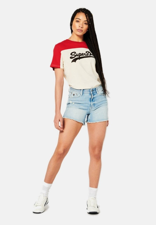 Superdry & Co Vintage Mid Rise Slim Shorts (SU221S08K-K11) Women