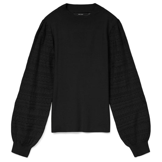 Vero Moda New Limone LS Highneck Sweater (10331283-BLACK) Women