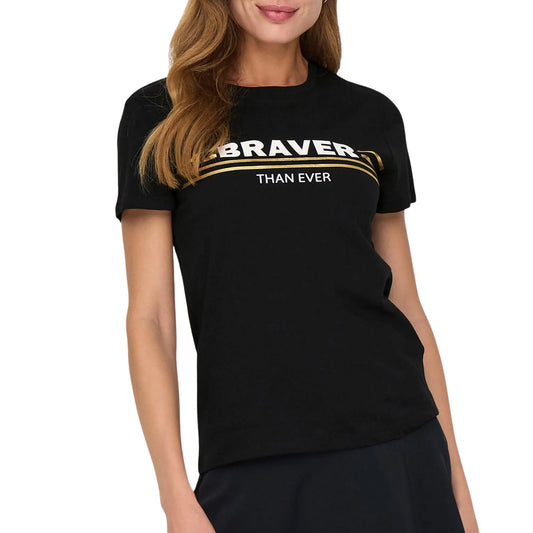 Only Play Strong Life Shirt (15298808-BLACKGOLD) Women