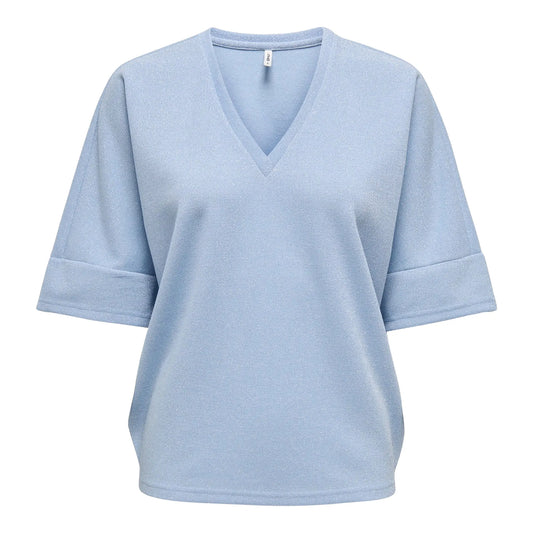 Only Ivy Glitter V-neck Top (15347713-SOFTCHAMBRA) Women