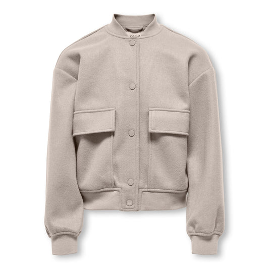 Only Freja Adina Life Bomber Jacket (15363742-PUMICESTONE) Kids