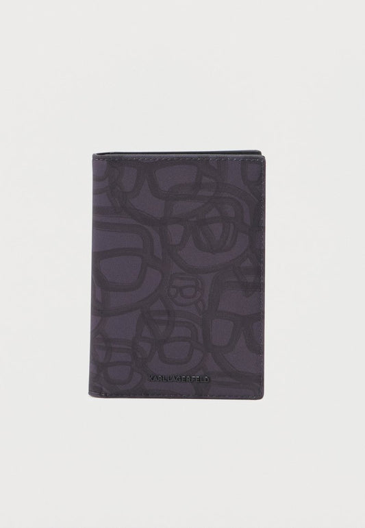 Karl Lagerfeld K/Ikon Aop Passport Holder Black (B1M32057999) Men