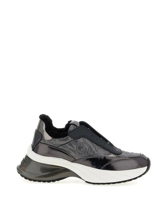 ARIEL 19 - SNEAKER MONOGRAM FABRIC N/MIRROR/LINING FUR PEWTER Women