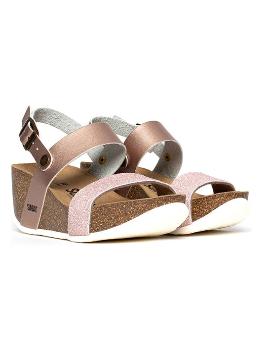 Sunbay Wedge Sandals "Hibiscus" Pink Women