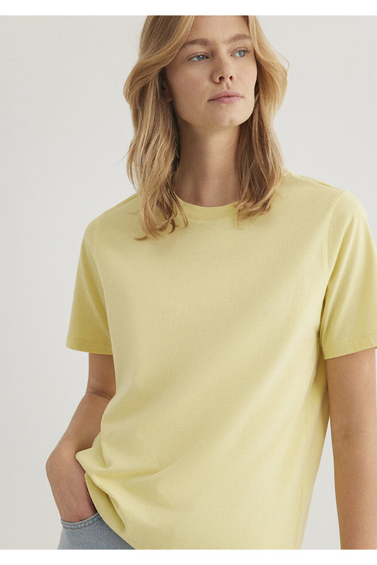 Mavi Yellow Basic T-Shirt Regular Fit Women