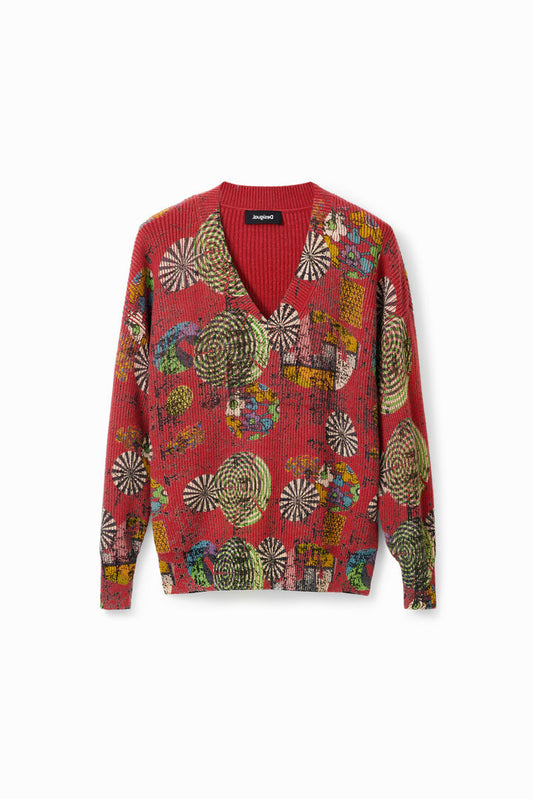 Desigual Jumper Galacti Burgundy Medium (23WWJF68_3068) Women