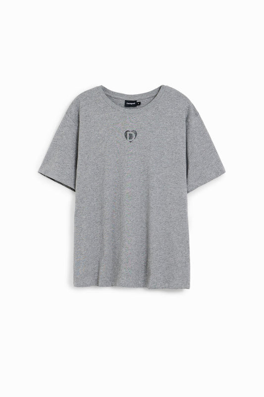 Desigual T-Shirt Dlogo Gray Marl (23WWTKXU_2009) Women