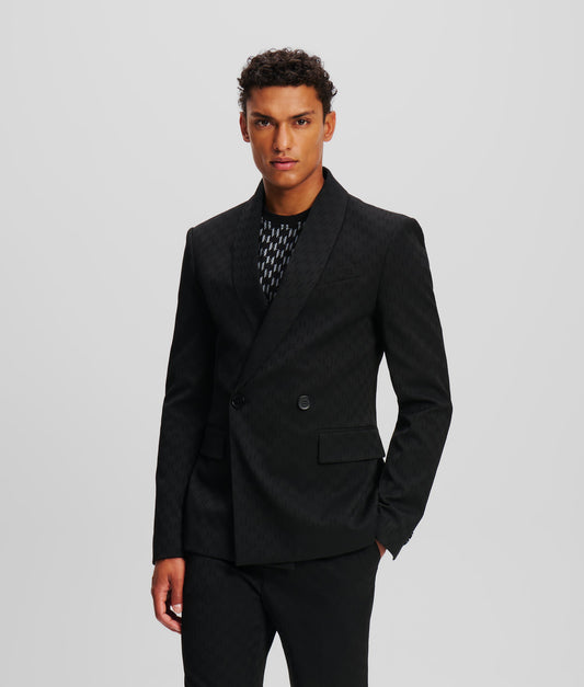 Karl Lagerfeld Kl Monogram Blazer Black Monogram (246M1400R22) Men