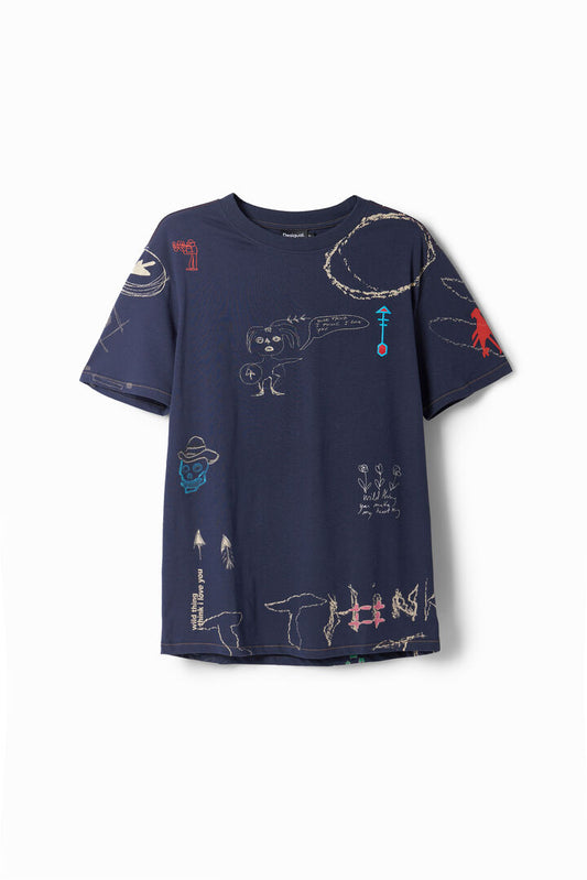 Desigual T-Shirt Martin Navy (24SMTK23_5000) Men