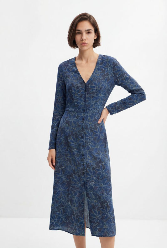 Desigual Dress Charlotte Blue Dark (24SWVW30_5032) Women