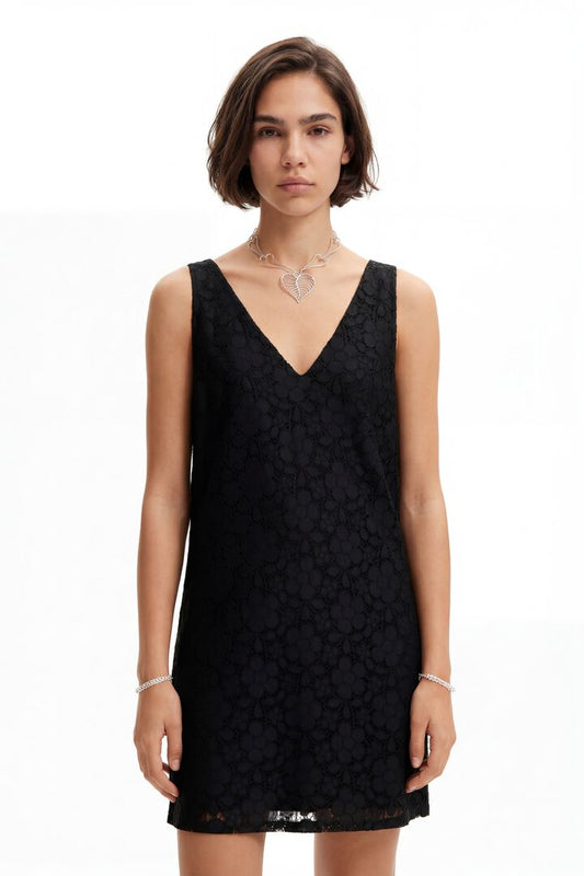 Desigual Dress Lace Black (24SWVW48_2000) Women