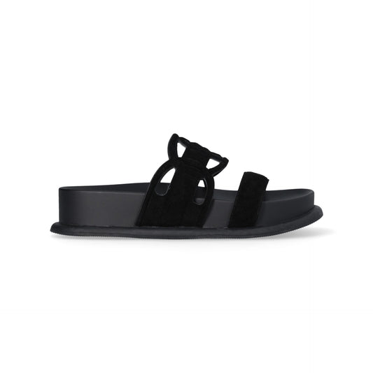 LOREN 06 - SANDAL COW SUEDE BLACK Women