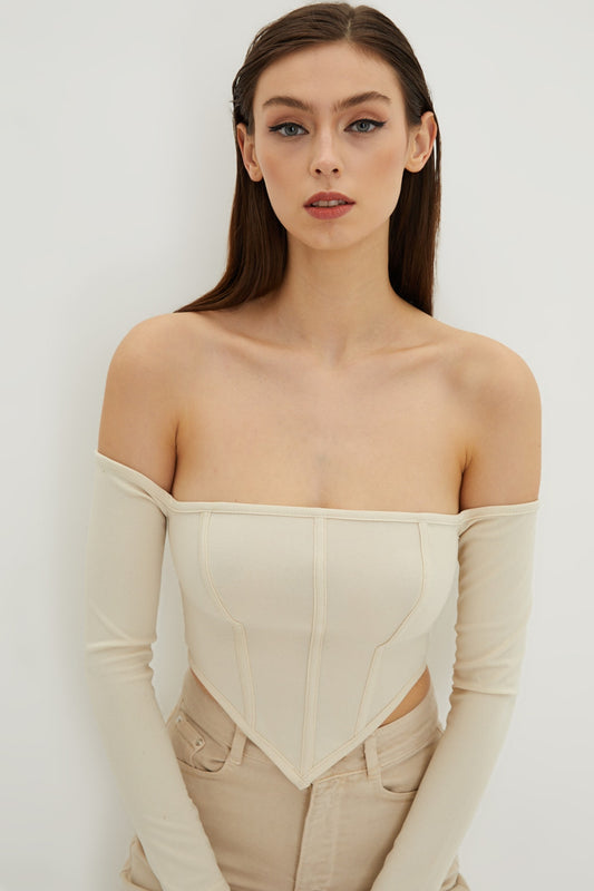 Cool & Sexy Women's Vanilla Back Zipper Crop Blouse Women