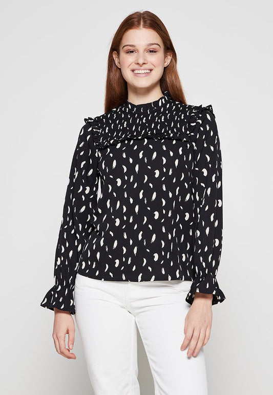 JDY BLOUSE OPEN NECKLINE FEM WOV PL100 Black (ZZO1TL018-T00) Women