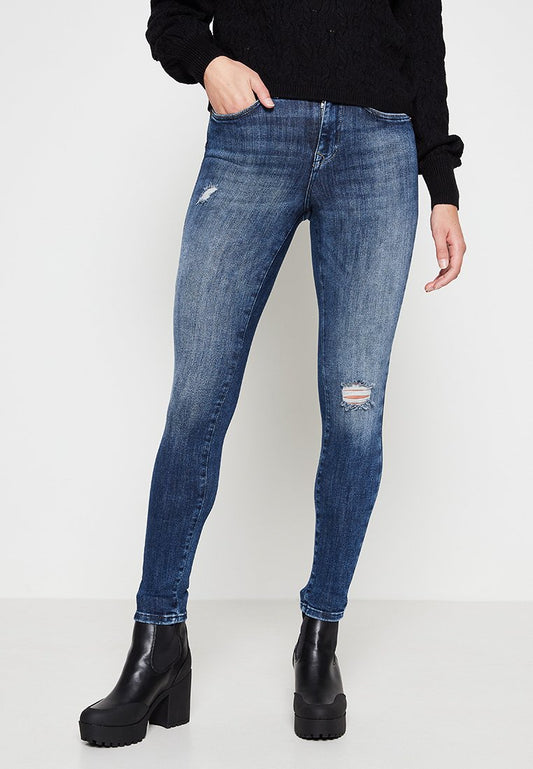 ONLY ONLBOOSTER MID WAIST PUSH UP SK DES Blue (ZZO1TK217-K00) Women