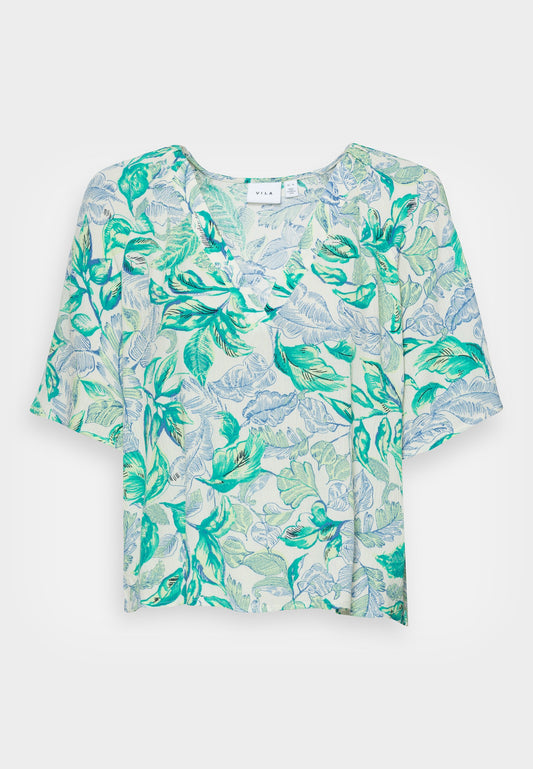 VILA VICUB PIA V NECK 1/2 TOP/SU Blue (V1021E1VZ-K11) Women