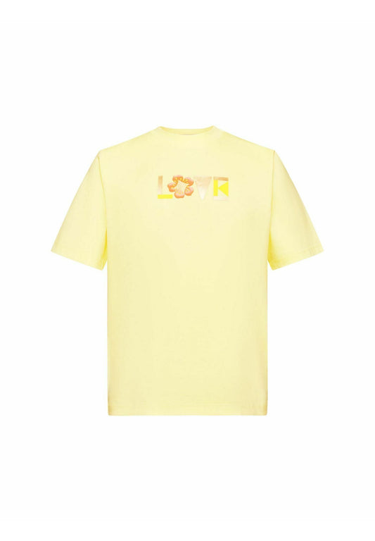 Esprit Unisex-T-Shirt aus Pima-Baumwolle mit Print (ZZO2TUC03-E00) Men