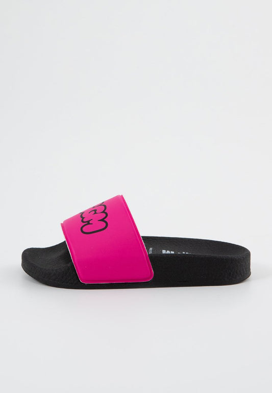 Msgm CONTRASTING PRINTED LOGO PVC POOL SLIEDERS pink (ZZO2JFW16-J00) Kids
