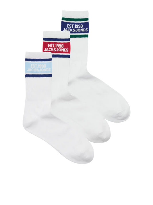 Jacgreg Tennis Socks 3 Pack White - (12295434) Men