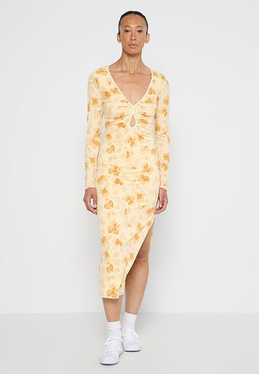 Abercrombie & Fitch TE LS KEYHOLE KNIT MIDI  2CC $90.00 (ZZO2JLR40-F00) Women