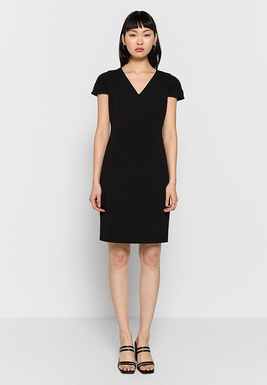 DKNY V NECK TULIP SLEEVE Black (ZZO2QK708-Q00) Women