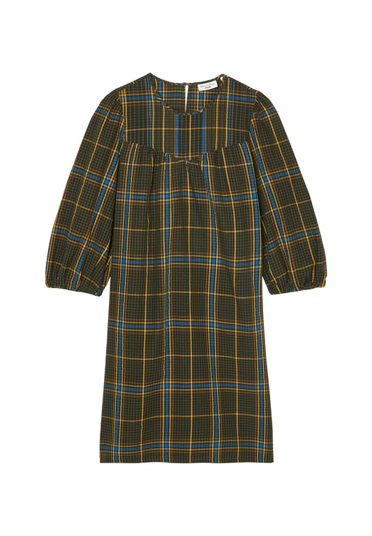 Marc O'Polo DENIM Seersucker-Kleid im Babydoll-Stil aus garngefärbtem Organic Cotton (OP521C08I-K11) Kids