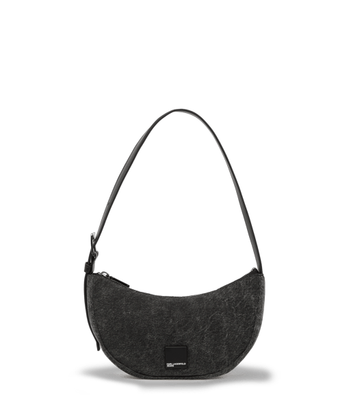 Karl Lagerfeld Klj Box Logo Soft Halfmoon Dnm Visual Washed Black (A4W302371BS) Women