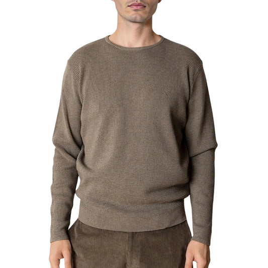 Clean Cut Copenhagen Oscar Knit Sweater (CC3252-BRINDLEMELANG) Men