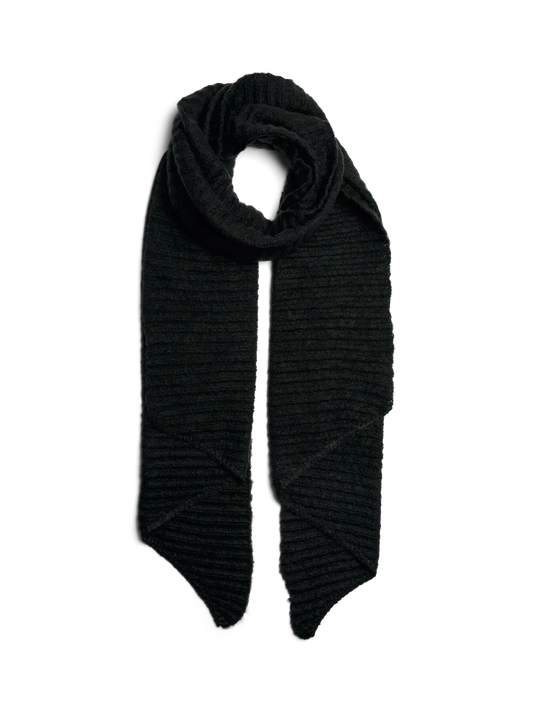 Yron Structured Long Scarf Black (17105988) Women