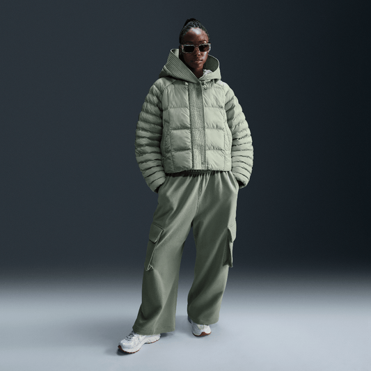 Nike Sportswear Swoosh Puffer PrimaLoft® Women's Therma-FIT Oversized Hooded Jacket Jade Horizon/Sail (FB8729-370) Women