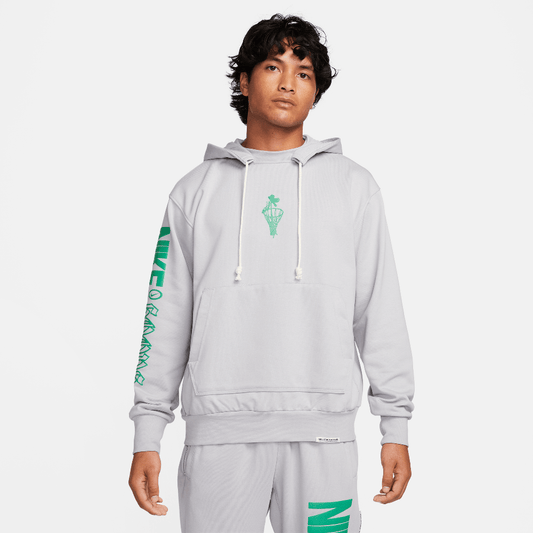 Nike Standard Issue Men's Dri-FIT Pullover Hoodie Wolf Grey/Stadium Green (FN2702-012) Men