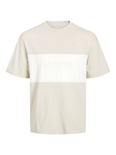 Jack & Jones Essentials JJELEGACY BLOCKING TEE SS O-NECK NOOS Moonbeam (12258883-Moonbeam) Men