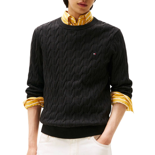 Tommy Hilfiger Classic Cotton Cable Crew Sweater (MW0MW33132-BDS) Men
