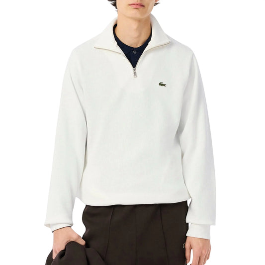 Lacoste Zip Stand-Up Collar Sweater White (SH1927-70V) Men