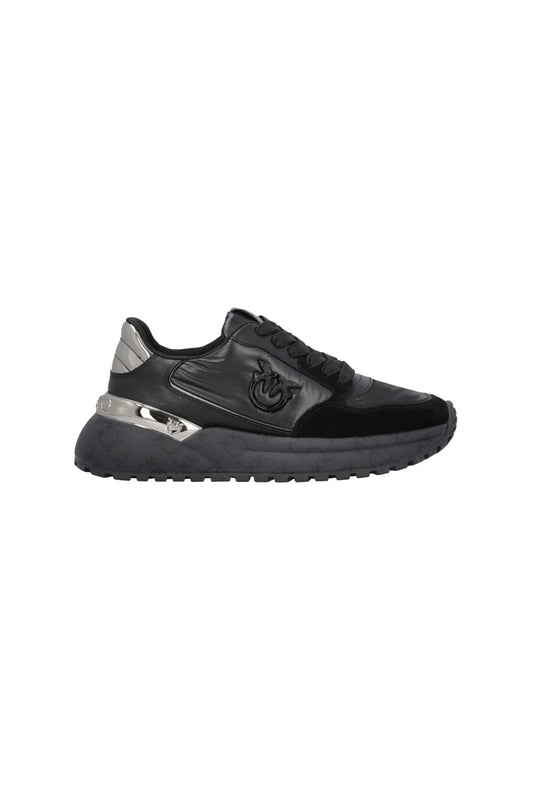 GEM 07 - SNEAKER COW SUEDE/FABRIC N/CALF LEATHER BLACK Women