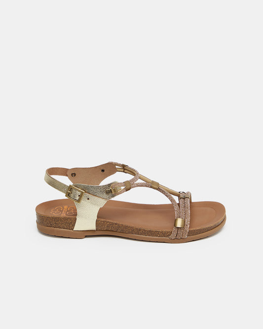 PORRONET Sandals Gold (17V739C43) Women