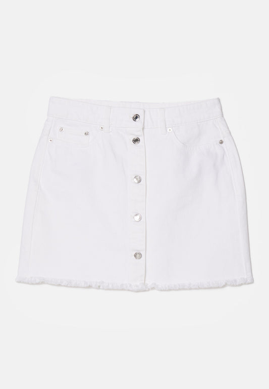 MINI FRAYED DENIM SKIRT Women