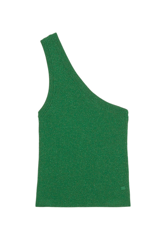 Marc O'Polo DENIM Rippstrick-One Shoulder Top mit Kaschmirwolle und Glitzergarn (OP521D0ER-M11) Women