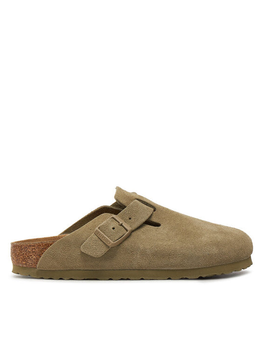 Birkenstock Boston Suede Leather Faded Khaki (1025844) Unisex