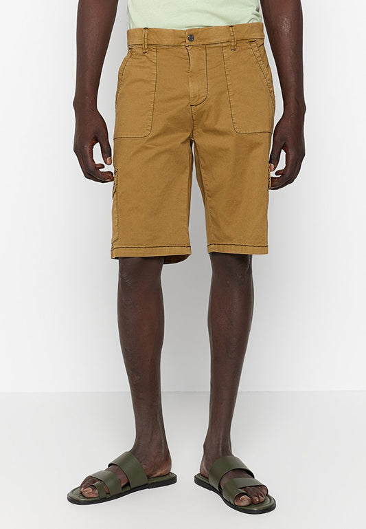 J MAN COTTON CARGO SHORTS W/Flap Pockets & Waist Regulator Men