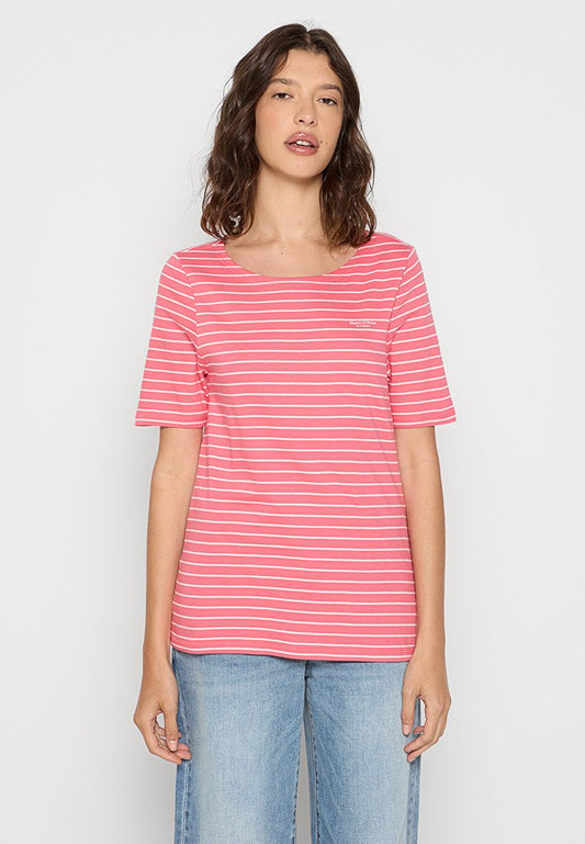 T-shirt, short sleeve, round neck, striped Women
