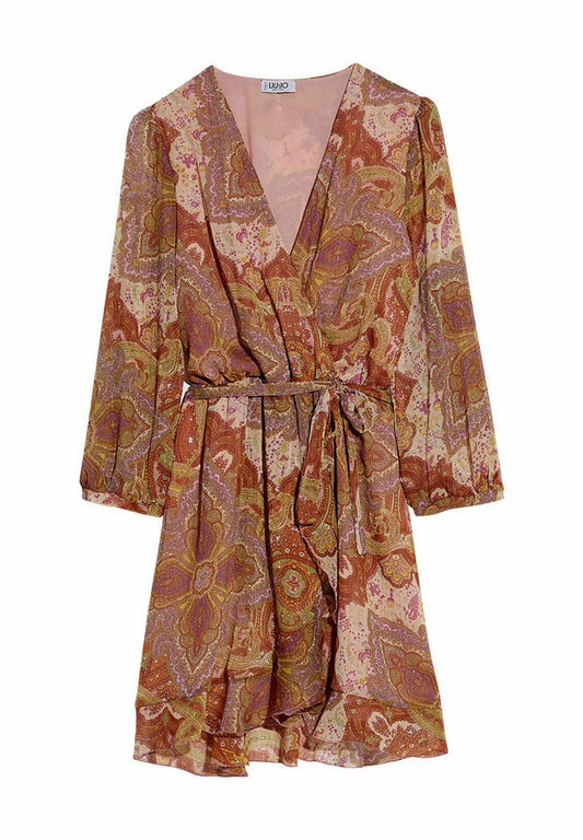 Liu Jo Jeans Short dress with print Brown (L2521C0A3-O11) Women