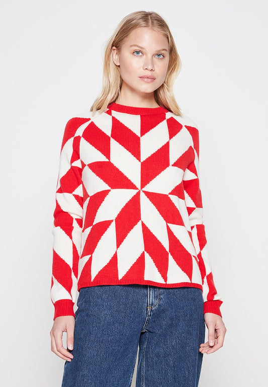 CHINTI & PARKER GRAPHIC SNOWFLAKE SWEATER Red (ZZO1N2201-G00) Women